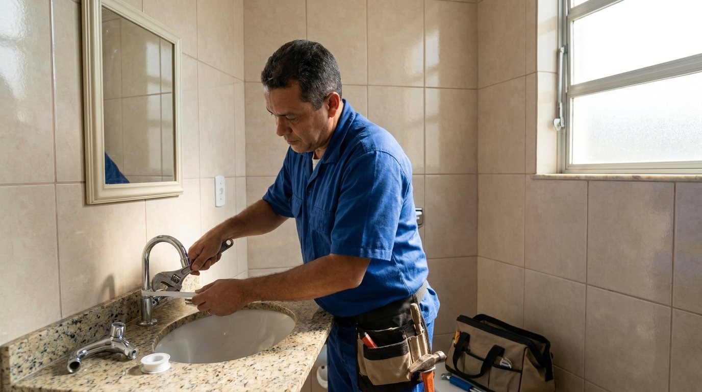 Instalação Hidráulica no Banheiro em Aparecida de Goiânia‑GO