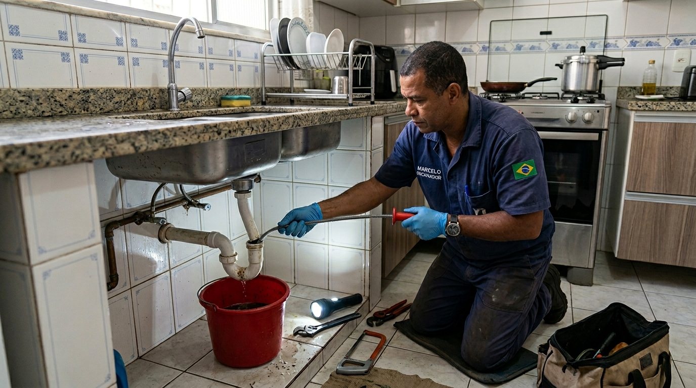 Ligação da Pia da Cozinha em Aparecida de Goiânia‑GO