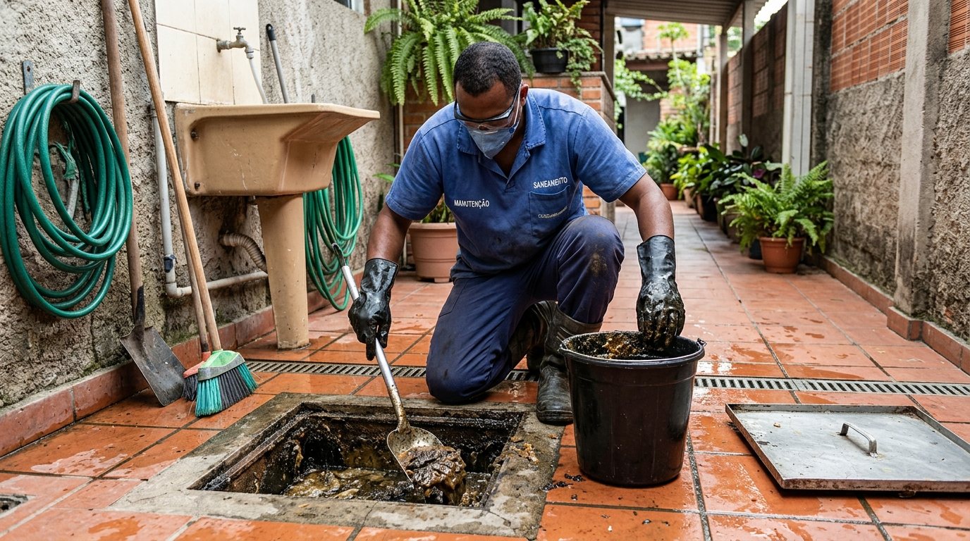 Limpeza de Caixa de Gordura Comercial em Aparecida de Goiânia‑GO